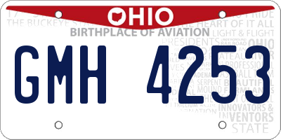 OH license plate GMH4253