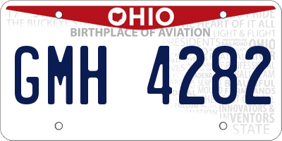 OH license plate GMH4282