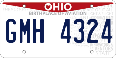 OH license plate GMH4324