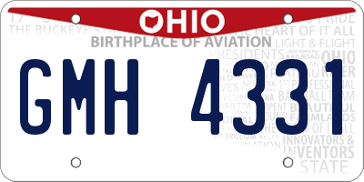 OH license plate GMH4331