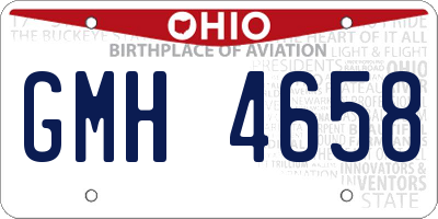 OH license plate GMH4658