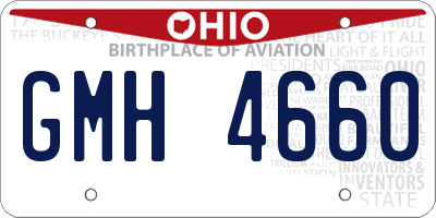 OH license plate GMH4660