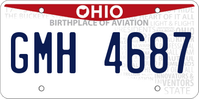 OH license plate GMH4687