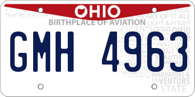 OH license plate GMH4963