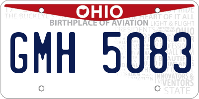 OH license plate GMH5083