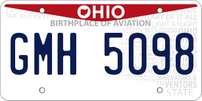 OH license plate GMH5098