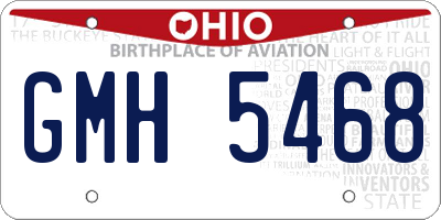 OH license plate GMH5468