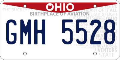 OH license plate GMH5528