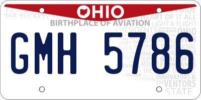 OH license plate GMH5786