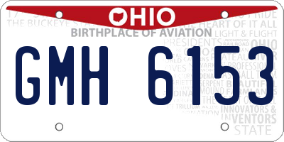 OH license plate GMH6153