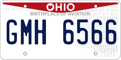 OH license plate GMH6566