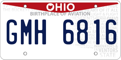 OH license plate GMH6816