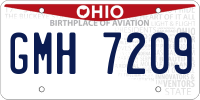 OH license plate GMH7209