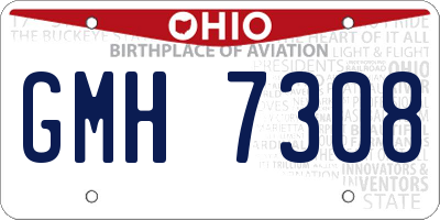 OH license plate GMH7308