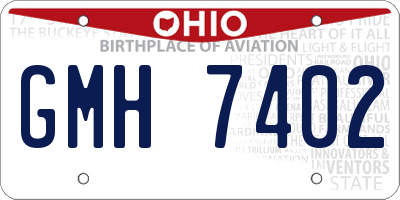 OH license plate GMH7402