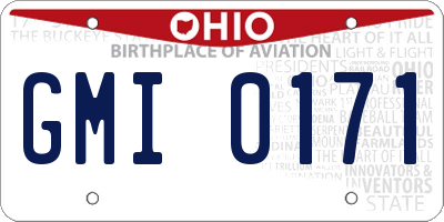 OH license plate GMI0171