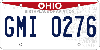 OH license plate GMI0276