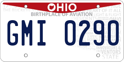 OH license plate GMI0290