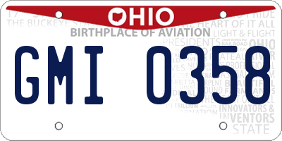 OH license plate GMI0358