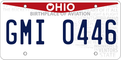 OH license plate GMI0446
