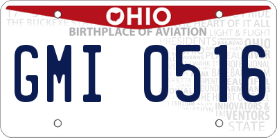 OH license plate GMI0516