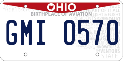 OH license plate GMI0570