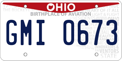 OH license plate GMI0673