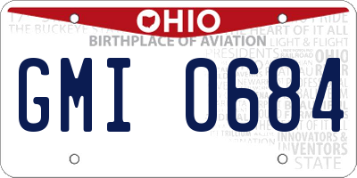 OH license plate GMI0684