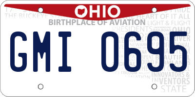 OH license plate GMI0695