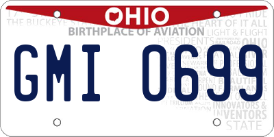OH license plate GMI0699