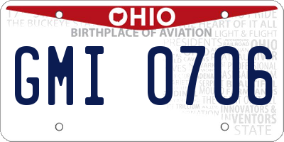 OH license plate GMI0706