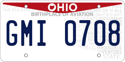 OH license plate GMI0708