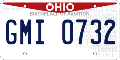 OH license plate GMI0732