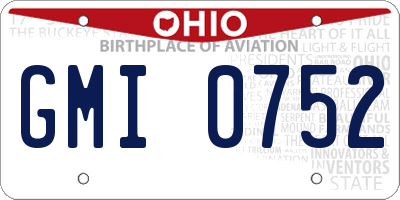 OH license plate GMI0752