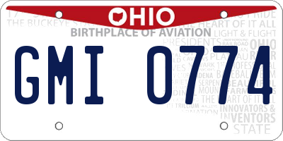 OH license plate GMI0774