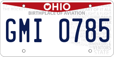 OH license plate GMI0785