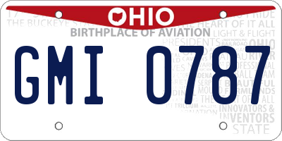 OH license plate GMI0787