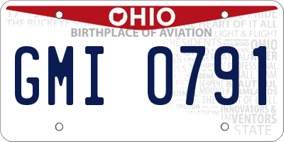 OH license plate GMI0791