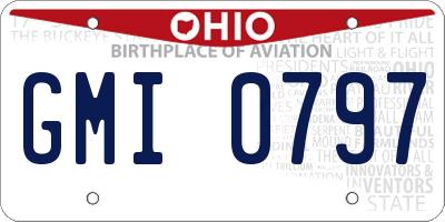 OH license plate GMI0797
