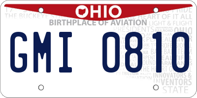 OH license plate GMI0810