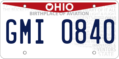OH license plate GMI0840