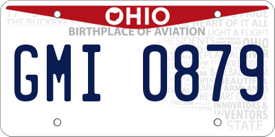 OH license plate GMI0879