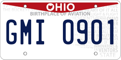 OH license plate GMI0901