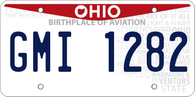 OH license plate GMI1282