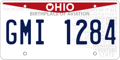 OH license plate GMI1284
