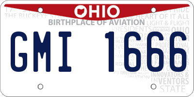 OH license plate GMI1666