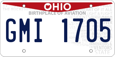 OH license plate GMI1705