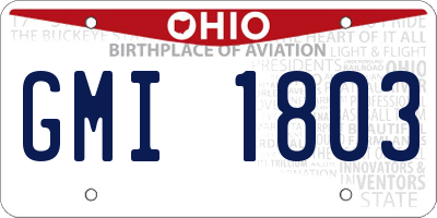 OH license plate GMI1803