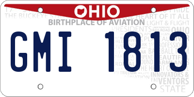OH license plate GMI1813