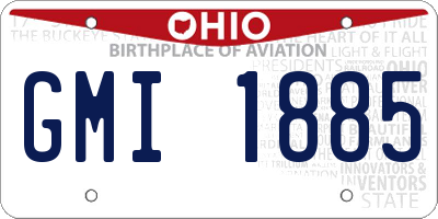 OH license plate GMI1885